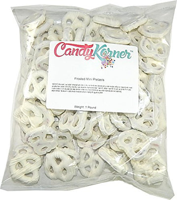 Guittard Chocolate Mini Pretzels Frosted White 1 Pound ( 16 OZ )