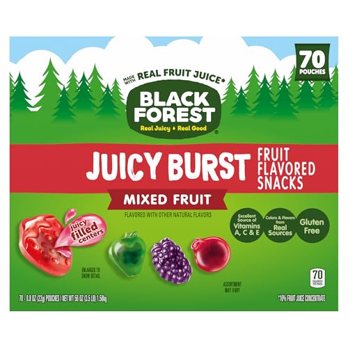 Black Forest Juicy Burst Fruit Flavored Snacks  Mixed Fruit Flavors  0.8 oz 70 count