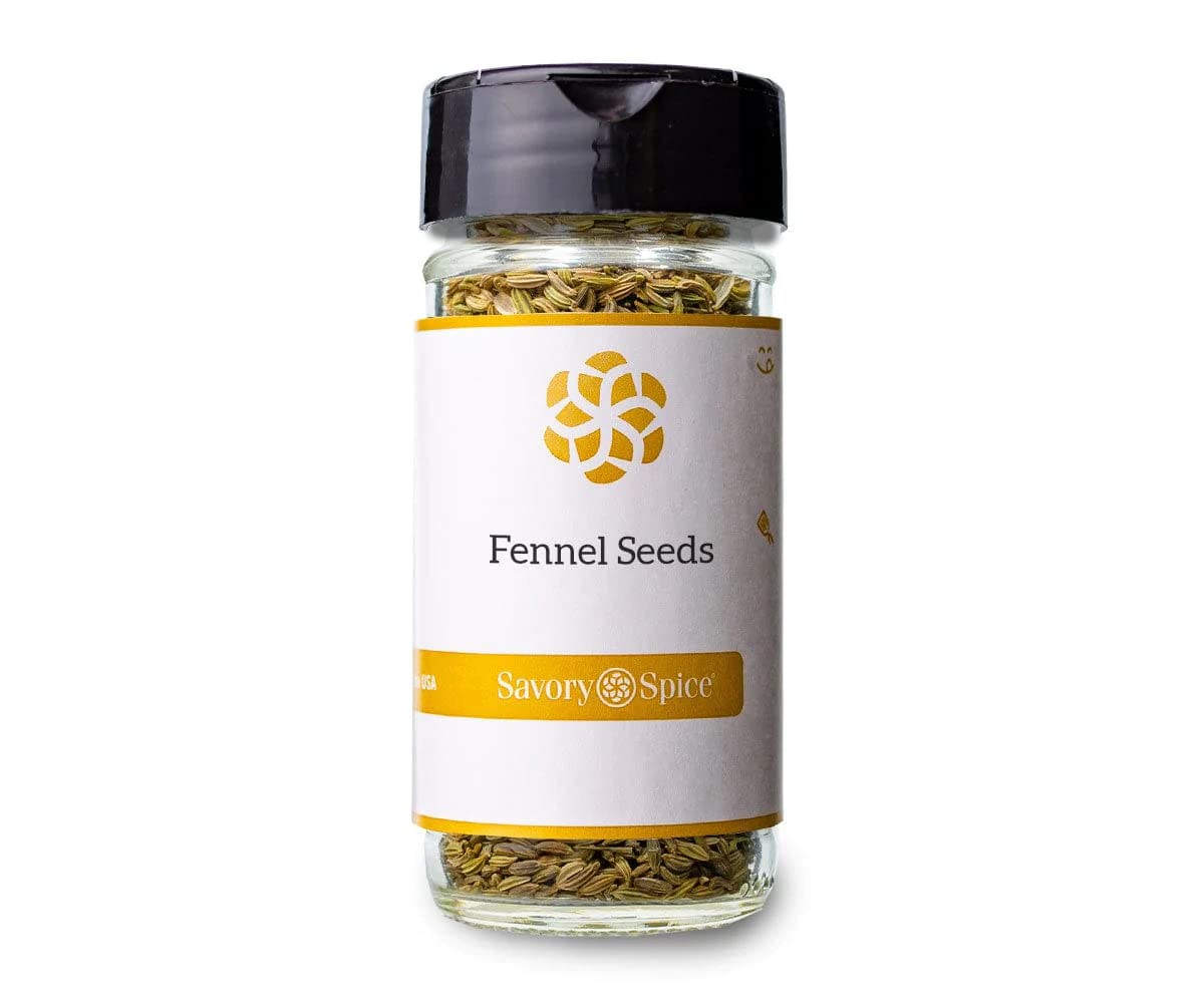 Savory Spice Fennel Seeds - Whole Fennel Seeds For Cooking & Baking | Add Fennel Seed To Sauces & Curries - Use For Tea Or Seaso