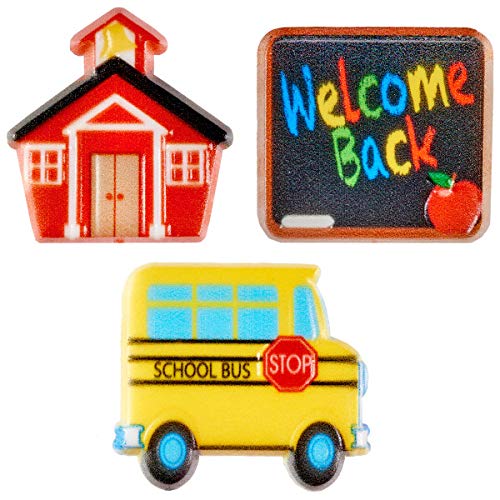 Decopac Back To School Icon Cupcake Rings - 24 Pcs, Assorted, Standard