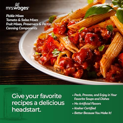 Mrs. Wages Pizza Sauce Canning Mix, Easy-To-Use, Simple Homemade Pizza Sauce, Great Flavor, Easy To Freeze Or Serve Fresh, 5 Oz