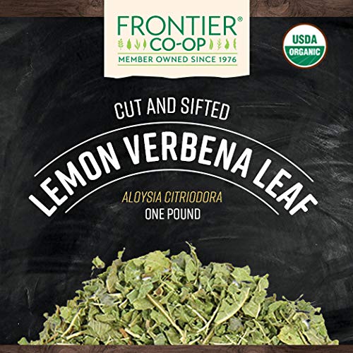 Frontier Co-op Organic Cut and Sifted Lemon Verbena Leaf Loose Leaf Tea 1lb - Resealable Bulk Bag