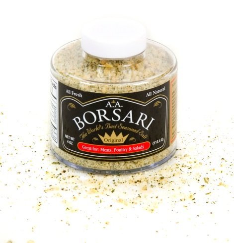 Borsari Seasoned Salt Combo - Multi-Use All Purpose Original And Cracked Pepper Seasonings - Gourmet Sea Salt Blends With Herbs