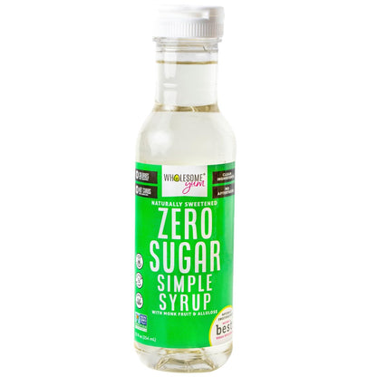 Wholesome Yum Keto Simple Syrup - Skinny Sugar Free Simple Syrup With Monk Fruit & Liquid Allulose - Natural Sweetener For Drink