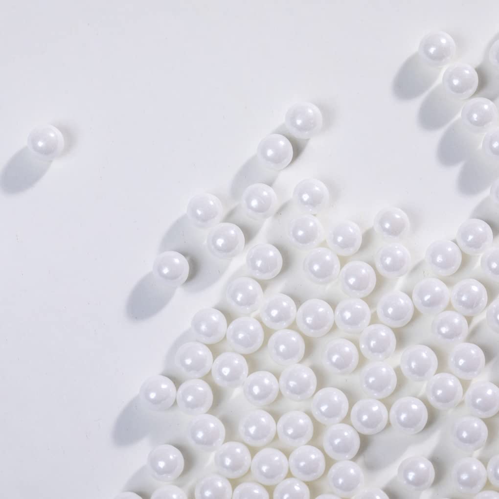 White Sprinkles Edible Pearl 7mm 130g/4.6OZ,Christmas Cake Dessert Sprinkles,Cookie sprinkles,Sugar Pearl, Edible Pearls Candy f