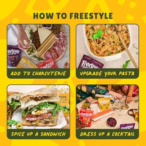 Freestyle Snacking - Olives Green Lemon Garlic - Case Of 6-4 Ounces