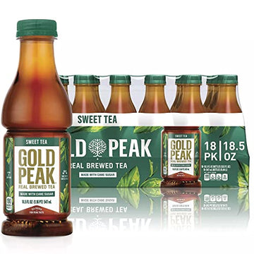 Gourmet Kitchn Gold Peak Naturally Sweet Real Brewed Tea, Picked For Peak Taste, Made With Cane Sugar -(185Oz 18Pk Per Box), Tot
