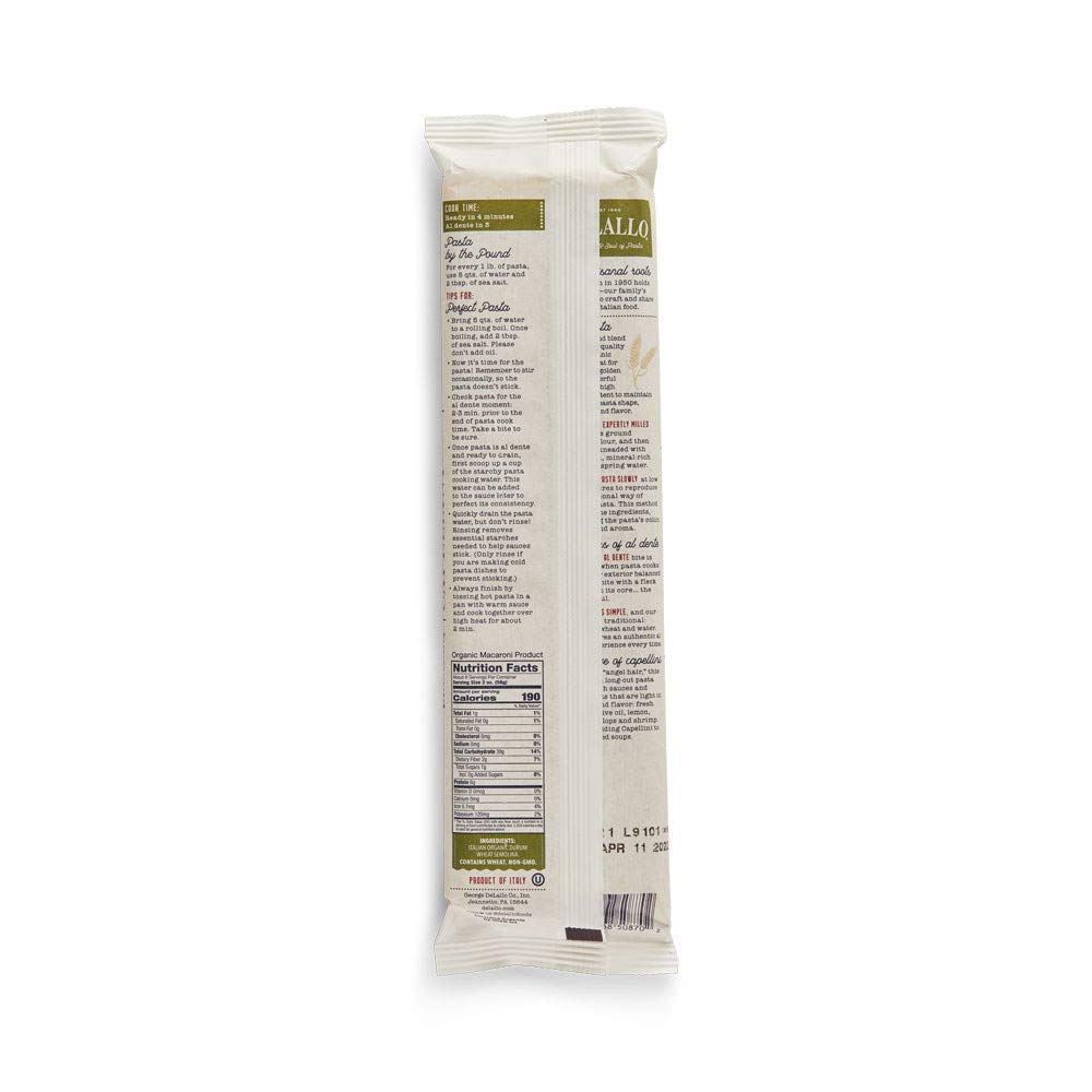 DeLallo Organic Capellini #1, 16-Ounce Units (Pack of 16)