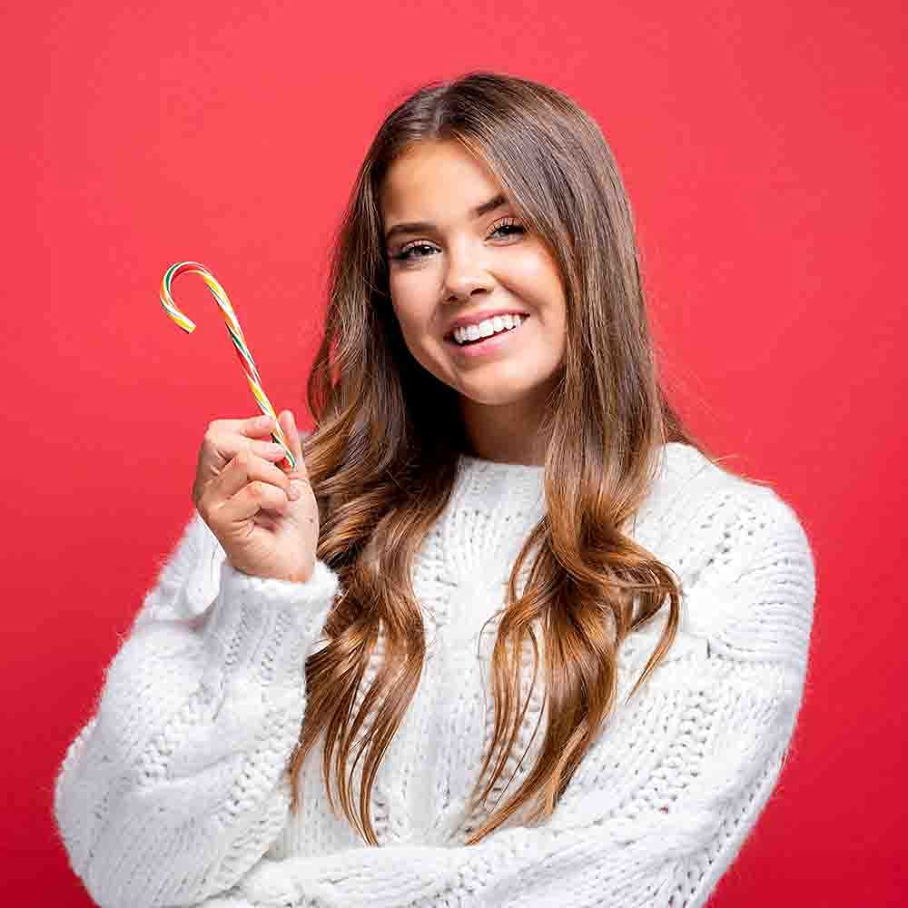 Spangler Multi-Colored Cherry Candy Canes - Red, Green, Yellow, And Blue Stripes - Cherry Flavor, Gluten Free, Ou Kosher - 144 I
