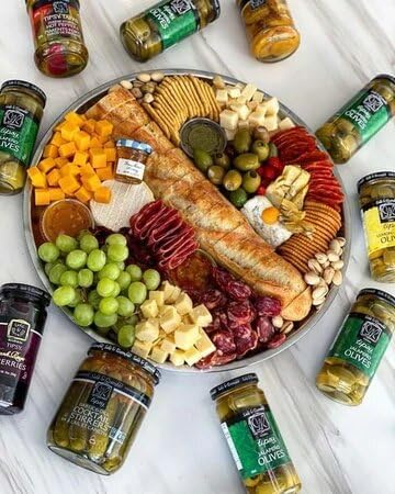 Sable & Rosenfeld Tipsy Olives - Colossal Green Olives Stuffed with Pimento - 10.6 oz (Pack of 6)