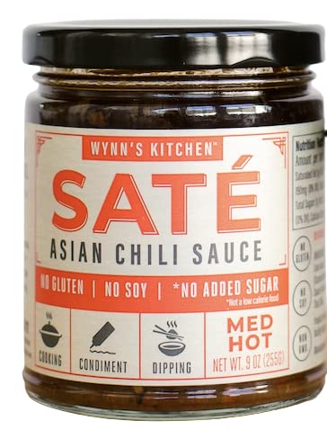 Wynn'S Kitchen Sate Asian Chili Sauce (Keto, Sugar Free, Paleo, All Natural Ingredients, No Msg, Gluten Free)
