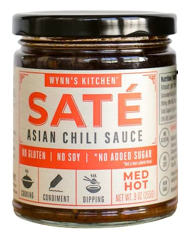Wynn'S Kitchen Sate Asian Chili Sauce (Keto, Sugar Free, Paleo, All Natural Ingredients, No Msg, Gluten Free)