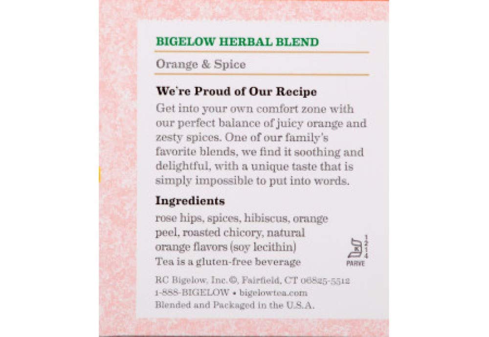 Bigelow Tea Orange and Spice Tea, 20 Count (Pack of 2)