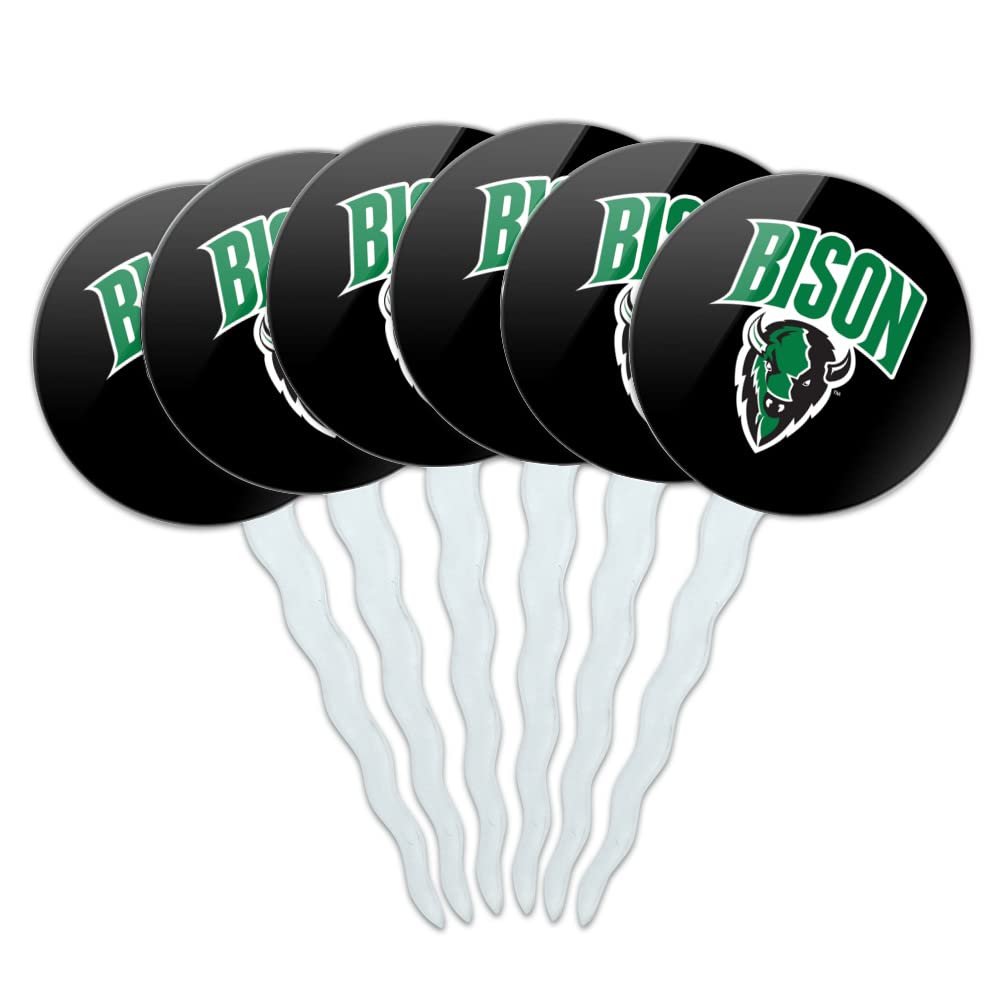 Oklahoma Baptist University Secondary Logo Cupcake Picks Toppers Decoration Set of 6