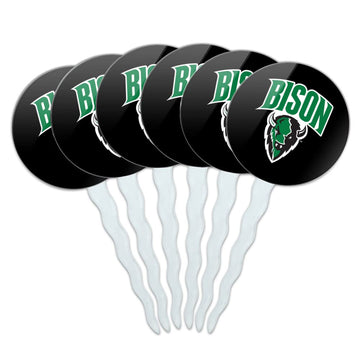 Oklahoma Baptist University Secondary Logo Cupcake Picks Toppers Decoration Set of 6