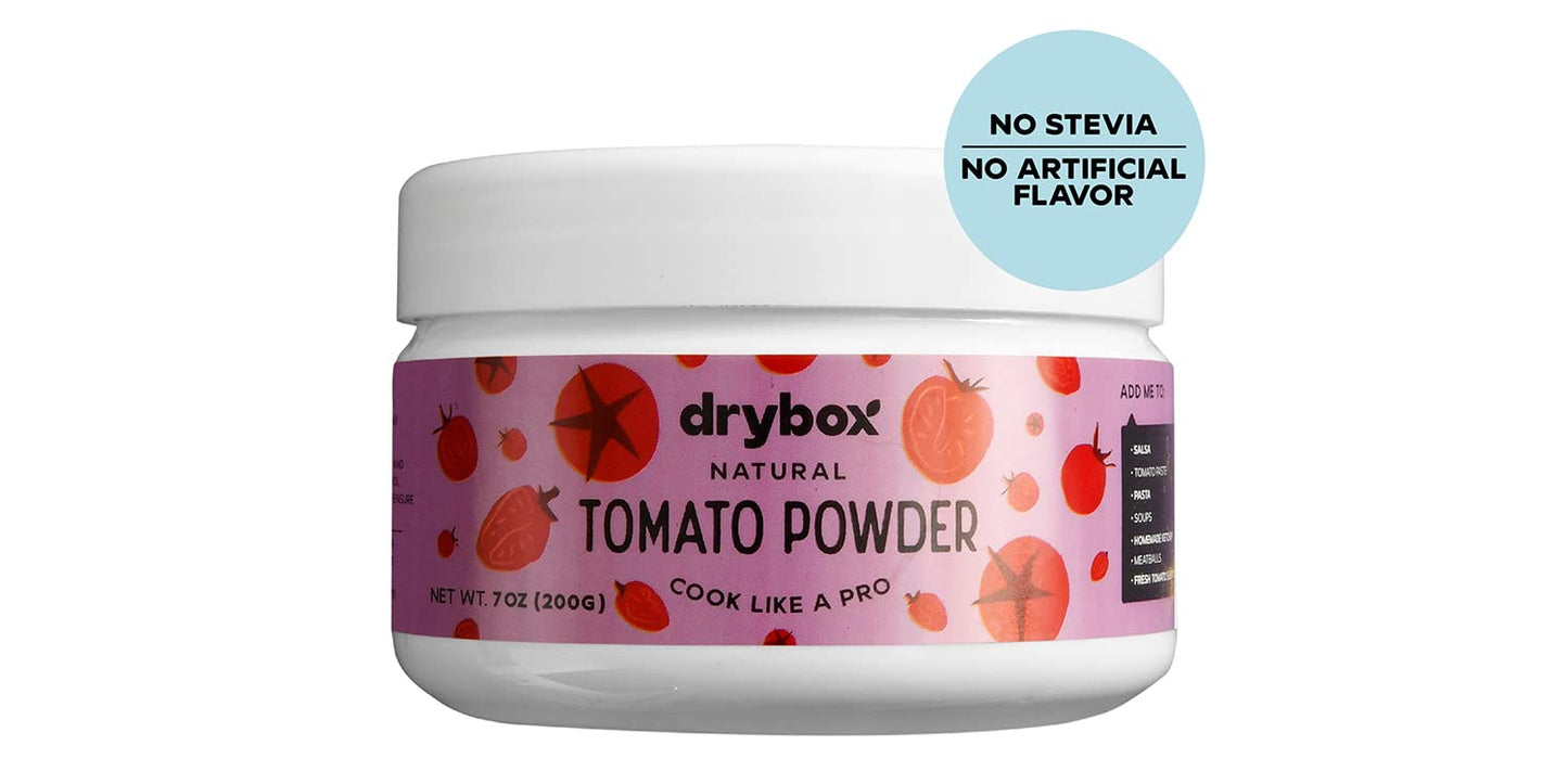 Drybox Tomato Powder, Pure Powdered Superfood for Cooking Like a Pro, Make Your Own Sauce, Paste, or Ketchup! Rich in Lycopene, 