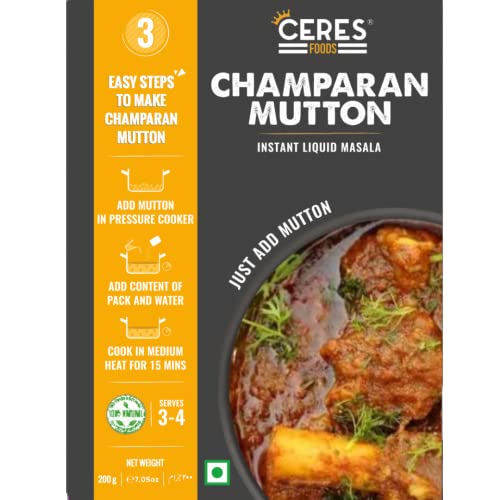 Ceres Foods Champaran Mutton Masala | Ahuna Handi Mutton Masala | Mutton Cooking Paste |Curry Paste | Curry Mix | Shipped Fresh 