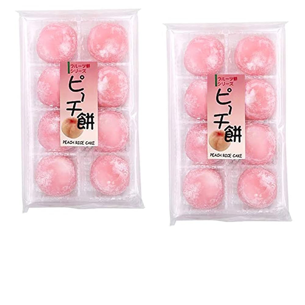 Japanese Mochi Fruits Rice Cake Peach Flavor 7oz 2pack