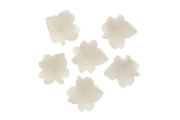 Global Sugar Art Hydrangea Blossom Edible Sugar Cake Flowers, White Unwired, 36 Count By Chef Alan Tetreault