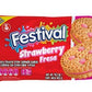 Festival Strawberry Cookies, Cream Strawberry Sandwich Cookies, Natural Dyes & Low Sodium, High Cream Content, 14.6 Oz (Pack Of 3)