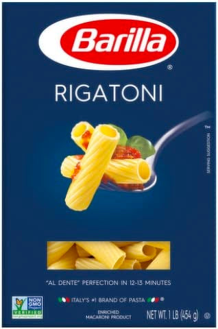 Barilla Pasta, Penne, Rigatoni, Cellentani, and Farfalle, 16 Ounce (Pack of 4) - with Make Your Day Mini Bamboo Spatula