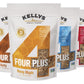 Kellys Four Plus Healthy Granola Cereal, Non-GMO, Low Sugar, Gluten Free, 12oz (Pack of 4)