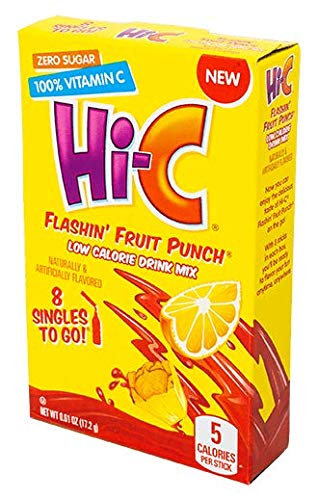 Hi-C Singles To Go Drink Mix Variety Pack, 2 Blazin' Blueberry, 2 Flashin' Fruit Punch, 1 Grabbin' Grape, 1 Mashin' Mango Melon,