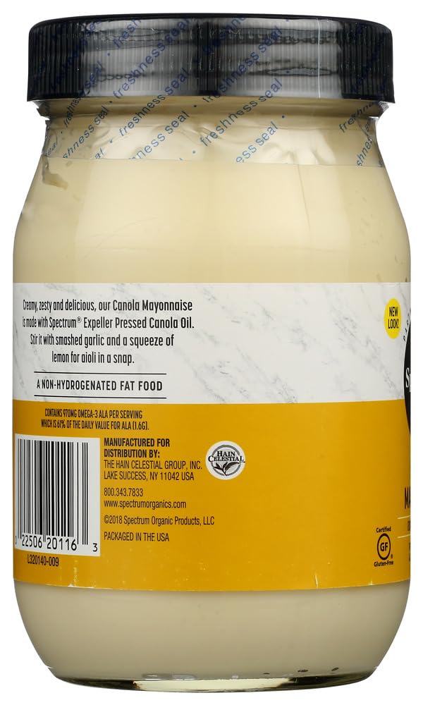 Spectrum Canola Mayonnaise, 16 Ounce - 12 per case.12
