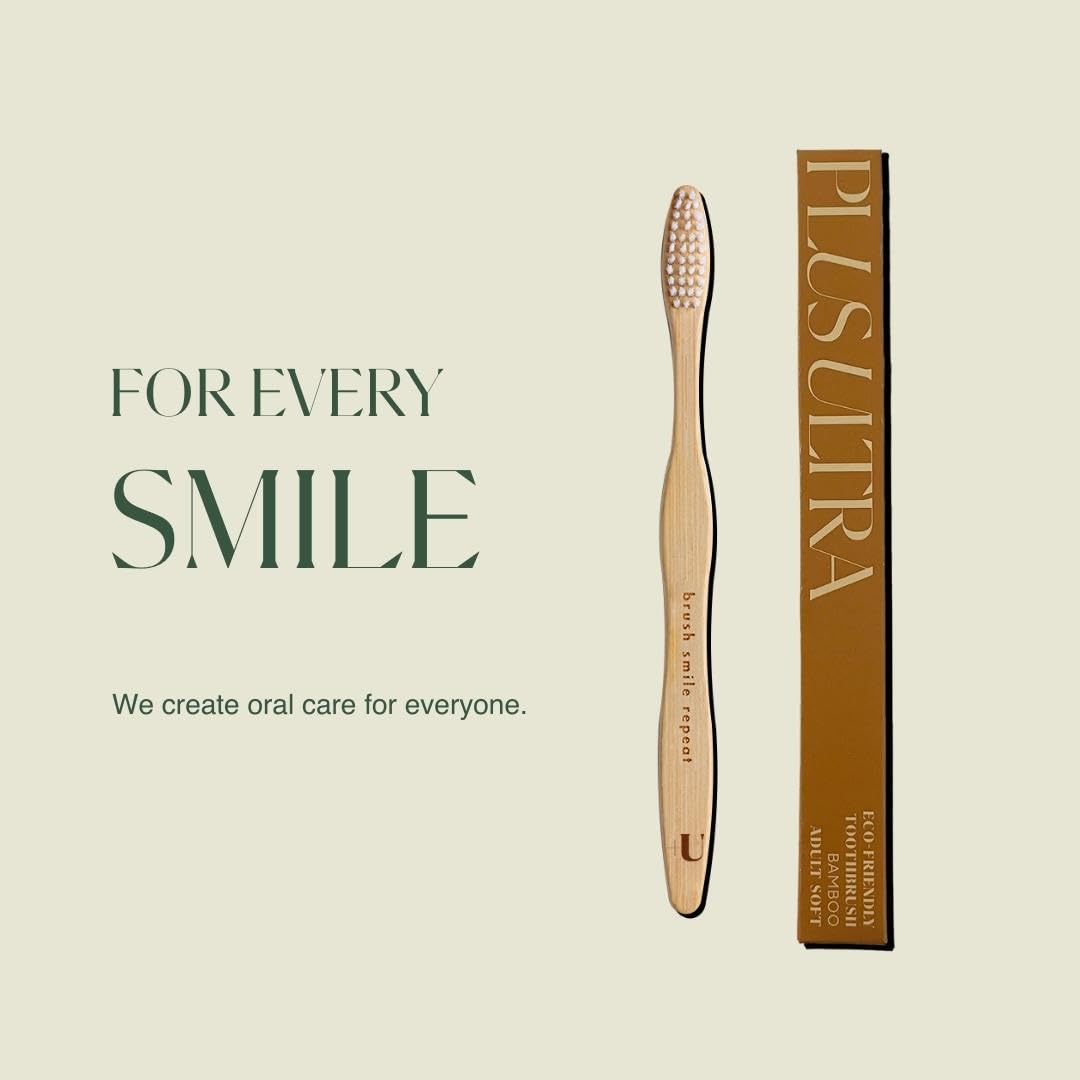 Plus Ultra Bamboo Toothbrush - Bpa Free Soft Bristle Toothbrush For Adults - Dentist-Approved All-Natural Toothbrush With Brush
