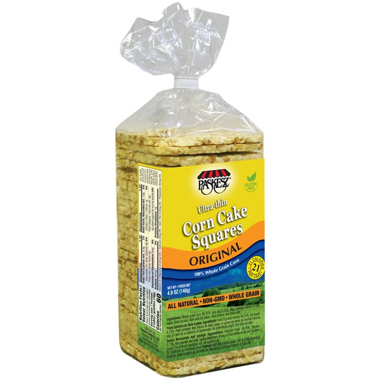 Only Kosher Candy Ultra Thin Corn Cake Squares, Gluten Free, 4.9 oz (Pack of 12)