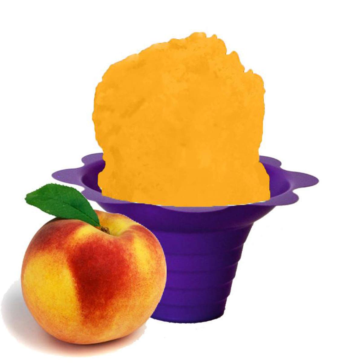 Hypothermias Shaved Ice & Snow Cone Syrup, Shaved Ice Flavor - Quart (32 Fl. Oz) - Peach - Non-GMO 100% Pure Cane Sugar, BPA-Fre