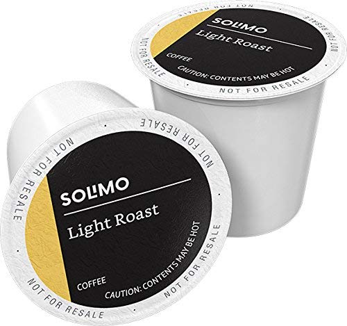 Amazon Brand - Solimo Light Roast Coffee Pods, Compatible with Keurig 2.0, 100 Count
