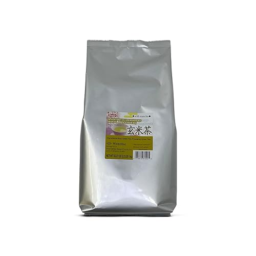 Shirakiku Iri Gennmaicha Green Tea Loose Leaf - Japanese Matcha with Roasted Rice, 2.2 lbs, Perfect for Traditional Teas, 30 Servings