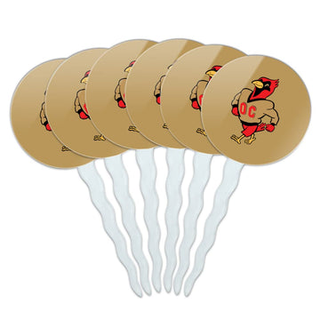 Otterbein University Secondary Logo Cupcake Picks Toppers Decoration Set of 6