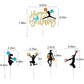 21 Piece Set Cheerleader Happy Birthday Cake Topper-Cheerleading Gymnastics Cupcake Top Hat -Cheerleader Gymnast Girl Cake Selec