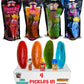 Chamoy Pickle Jumbo Dill Pickles In A Pouch Sampler Gift Box (Pack Of 4) W/Chamoy, Super Hot & Spicy Chili Lime, Blue Raspberry, Tigers Blood-Box For College Care Packages Tiktok Trend Items Snack