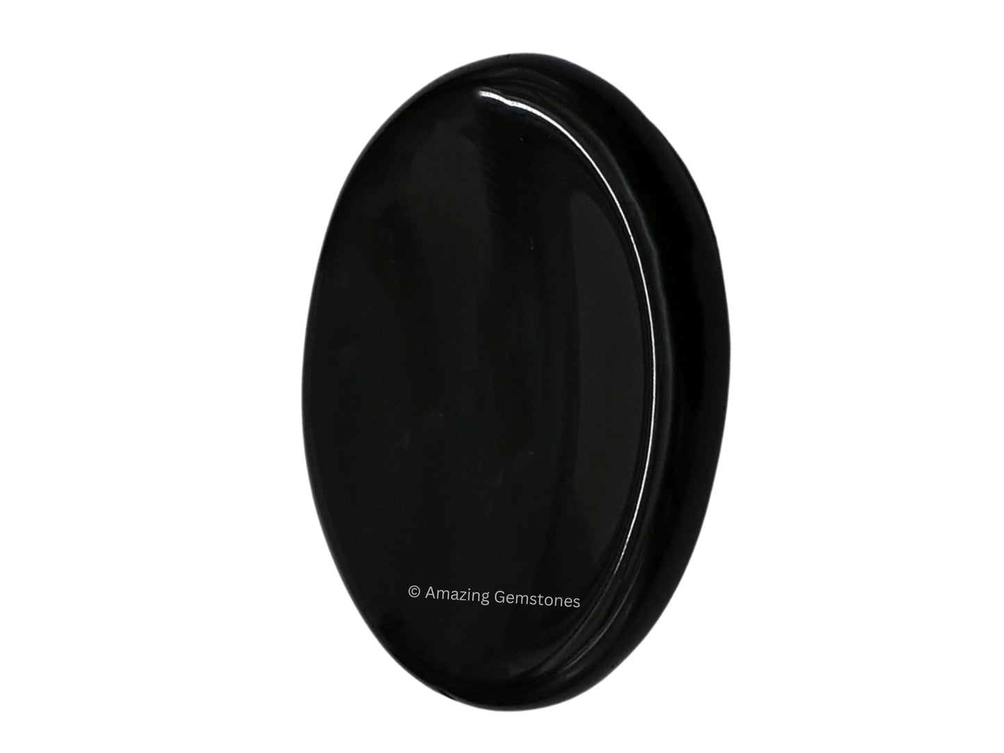 Black Obsidian Crystal Worry Stones For Anxiety - Thumb Worry Stone For Stress Meditation, Anxiety Relief Items Healing Stones A