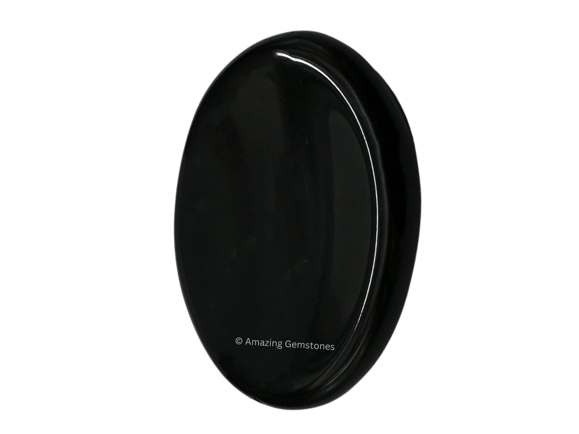 Black Obsidian Crystal Worry Stones For Anxiety - Thumb Worry Stone For Stress Meditation, Anxiety Relief Items Healing Stones A