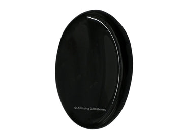 Black Obsidian Crystal Worry Stones For Anxiety - Thumb Worry Stone For Stress Meditation, Anxiety Relief Items Healing Stones A