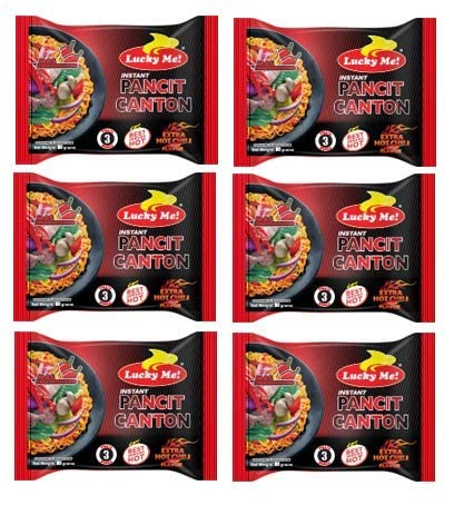 Lucky Me Pancit Canton Hot Chili Flavor, 6 Packs