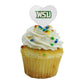 GRAPHICS & MORE Cupcake Toppers Set of 6, Acrylic, Wright State University, Model CUPCAKE.HEART.CLCWRS.Z007945