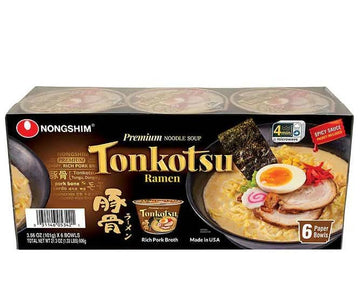 Nongshim Premium Noodle Soup Tonkotsu Ramen 3.56 Oz (Pack Of 6)