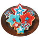 Mini Red, White, And Blue Star Edible Sugar Cake Toppers, 24 Count
