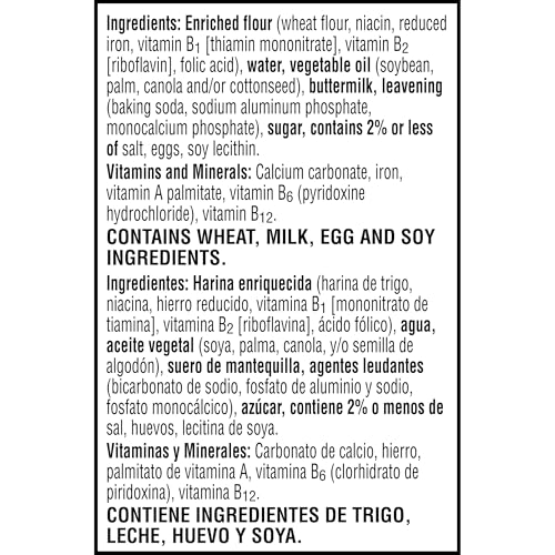 Eggo Frozen Waffles, Frozen Breakfast, Breakfast Food, Buttermilk, 12.3oz Box (10 Waffles)