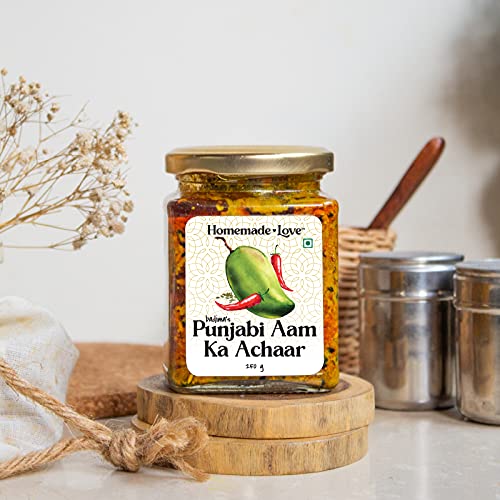 Homemade Love Authentic Punjabi Mango Pickle Made With Organic Methods | Spicy & Tangy Aam Ka Achaar With Raw Mango, And Spices