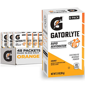 Gatorlyte Powder, Orange, Makes 20 Fl Oz (Pack of 48)