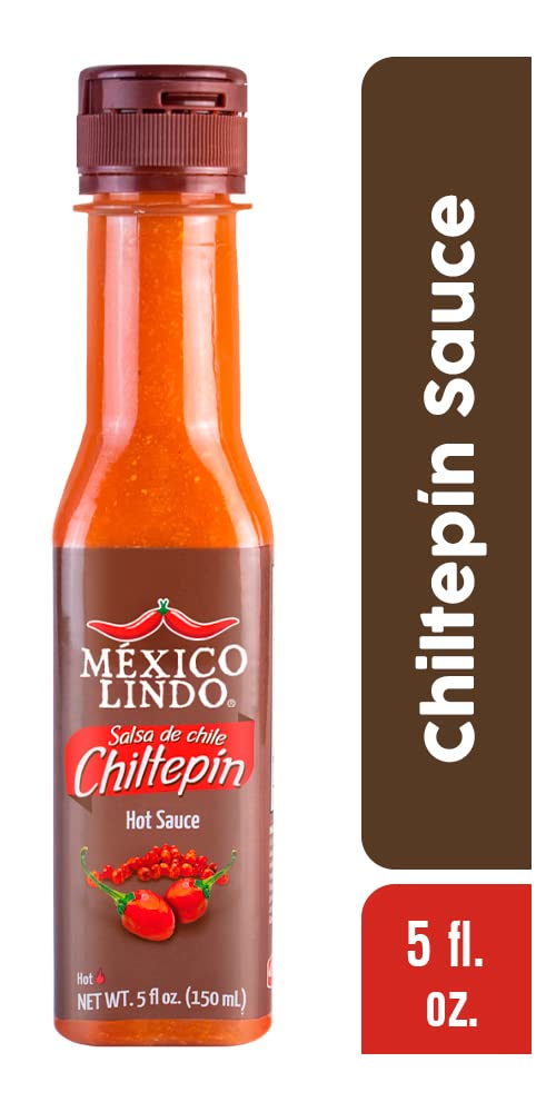 Mexico Lindo Chiltepin Hot Sauce | 14,200 Scoville Level | Traditional Spicy Flavor | 5 Fl Oz Bottles (Pack of 3)