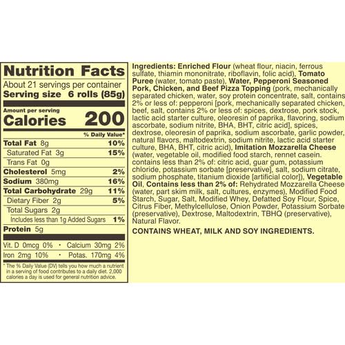 Totinos Pizza Rolls, Pepperoni Flavored, Frozen Snacks, 130 Rolls, 63.5 oz