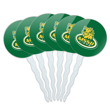 Missouri Southern State University Primary Logo Cupcake Picks Toppers Decoration Set of 6
