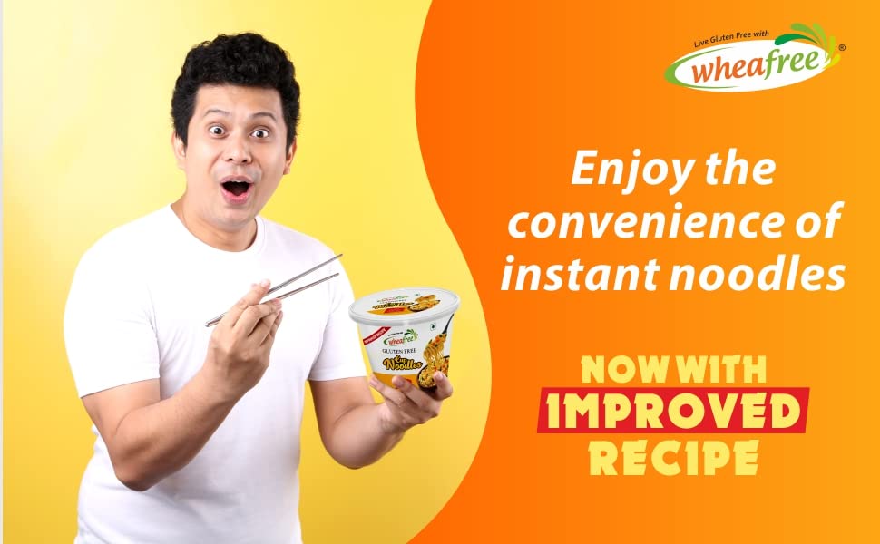 Wheafree Gluten Free Cup Noodles (Pack Of 4 X 100G Each) | Quick And Easy To Cook | New & Better Formulation | Comes With Tastem